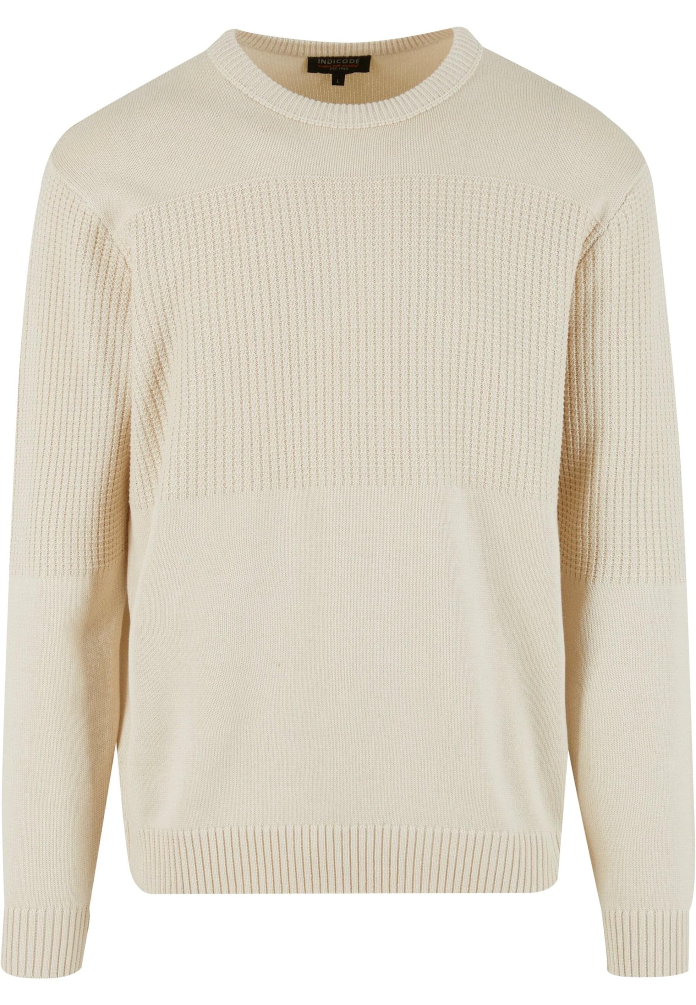 Pull-over 'INFame' INDICODE JEANS en blanc : devant