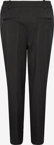 PIECES Loose fit Trousers with creases 'CAMIL' in Grey