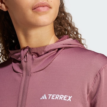 ADIDAS TERREX Athletic Fleece Jacket 'Xperior' in Red