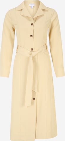 Warehouse Petite Between-seasons coat in Beige: front