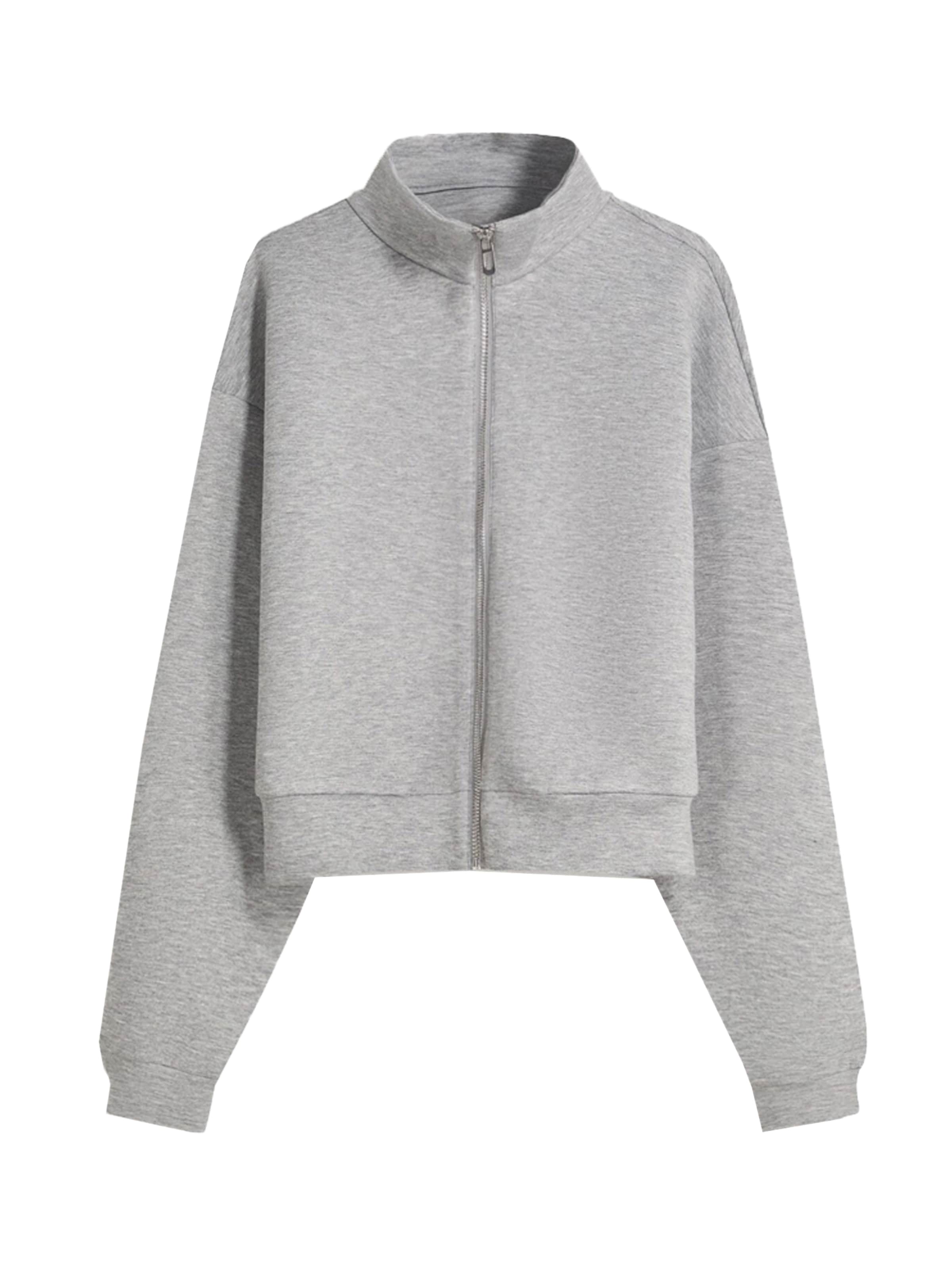 Bershka Sweatjacke in Grau: Vorderseite