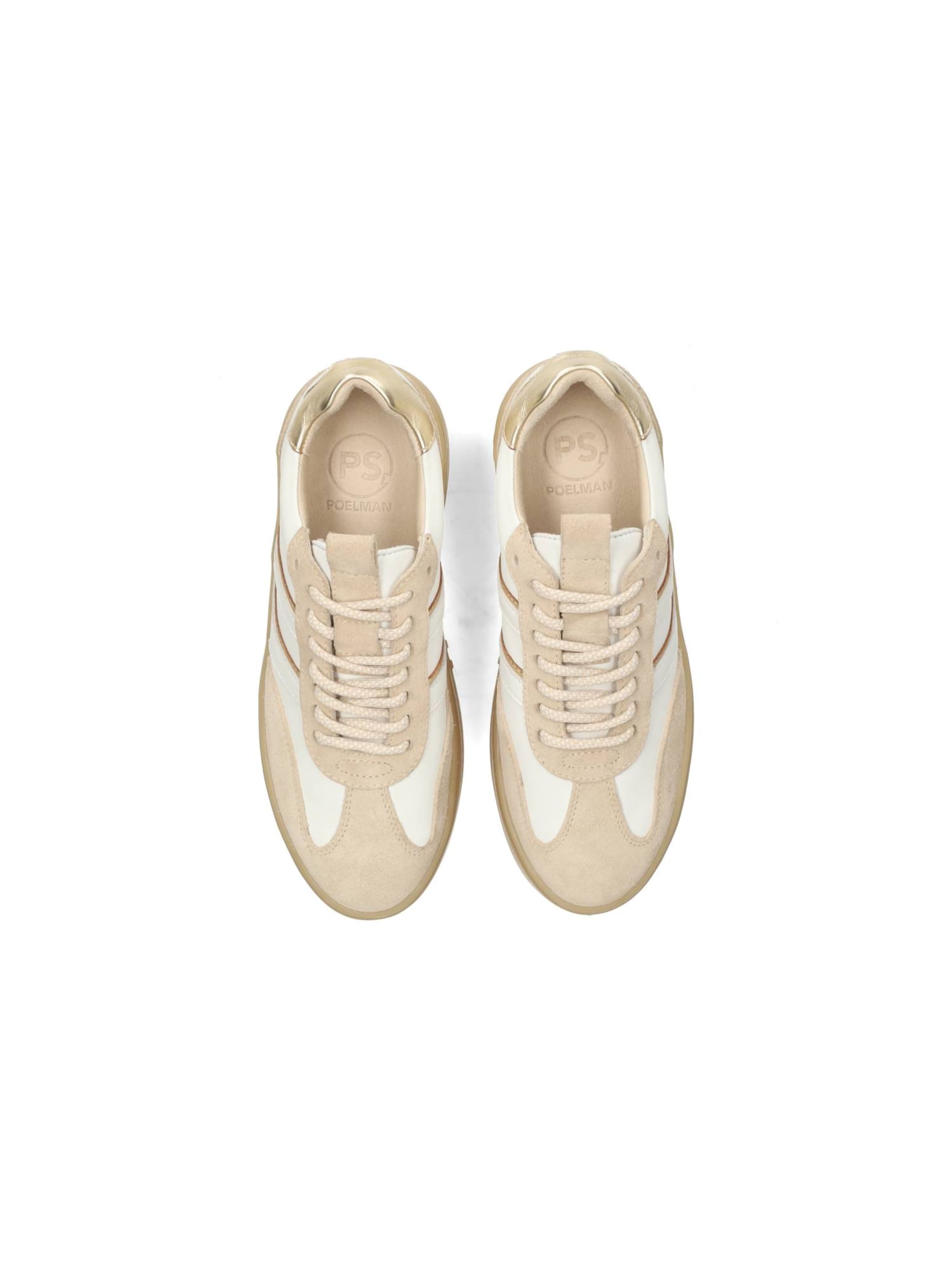 PS Poelman Sneakers laag 'ANEMONE' in Beige