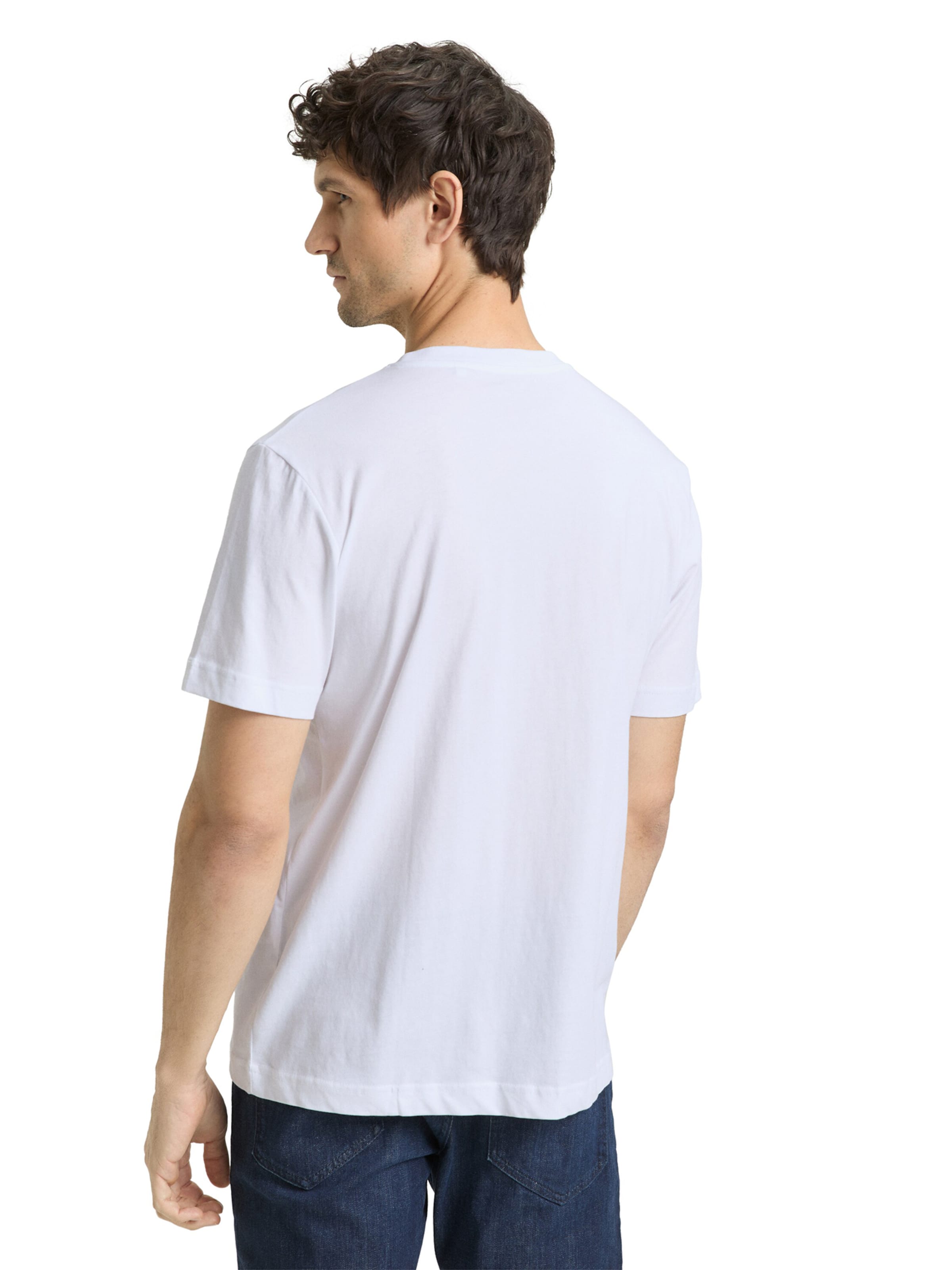 balta TOM TAILOR Marškinėliai