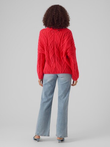 VERO MODA - Pullover 'BLUEBERRY' em vermelho