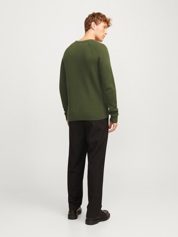 JACK & JONES Sweater 'JJPannel' in Green