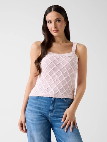GUESS Knitted Top in Pink: front