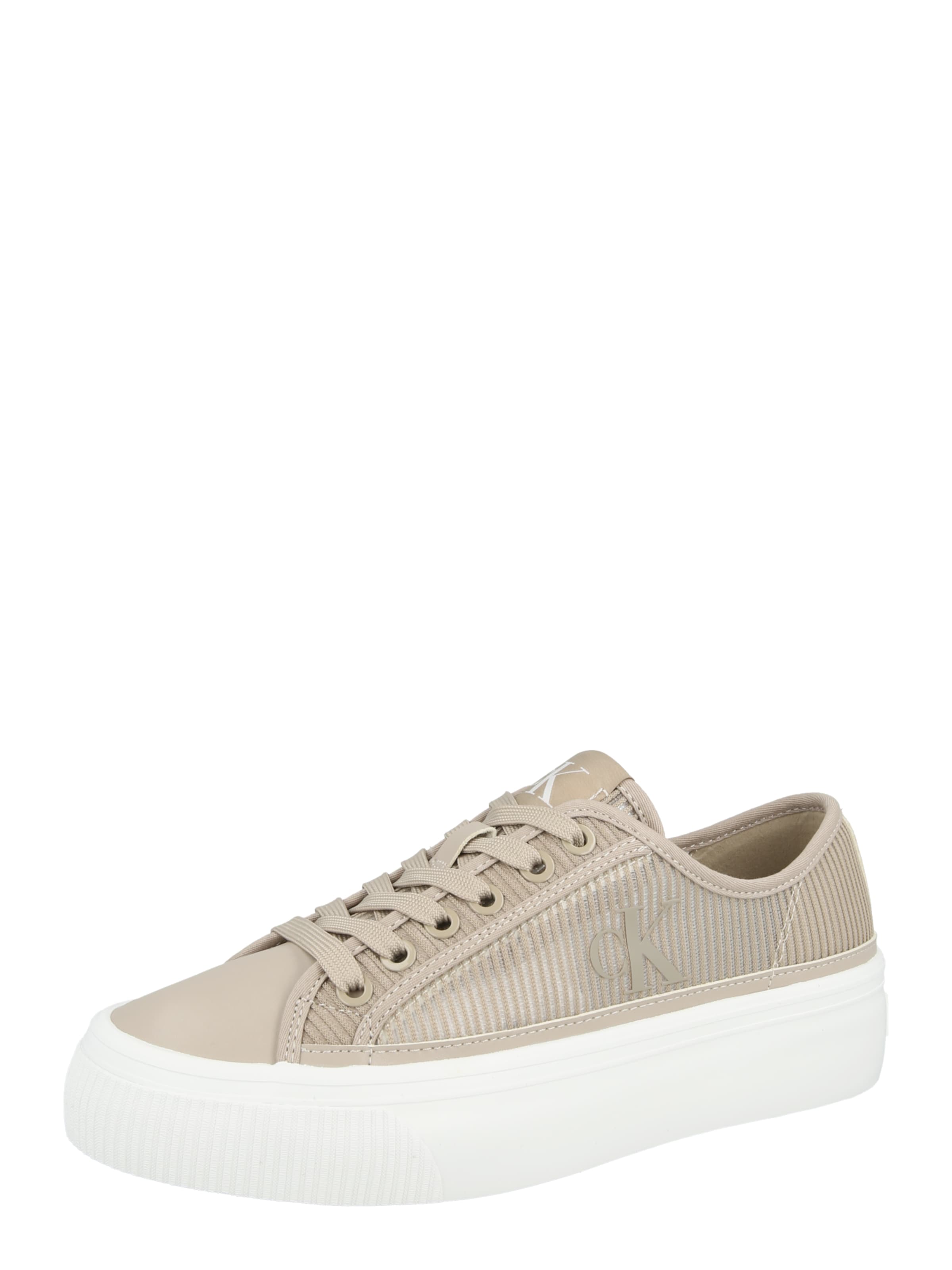 Baskets basses Calvin Klein en beige : devant