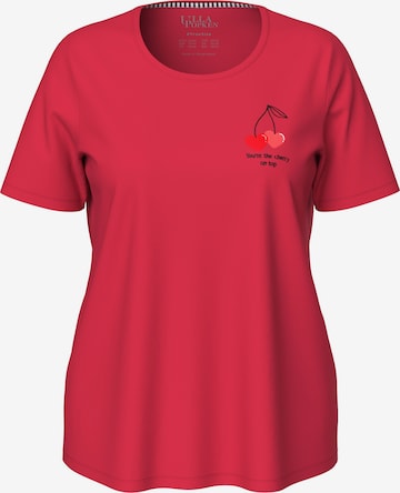 Ulla Popken Pajama Shirt in Red: front