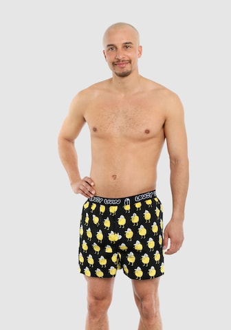 Lousy Livin Boxershorts 'Toast & Zitrone' in Schwarz