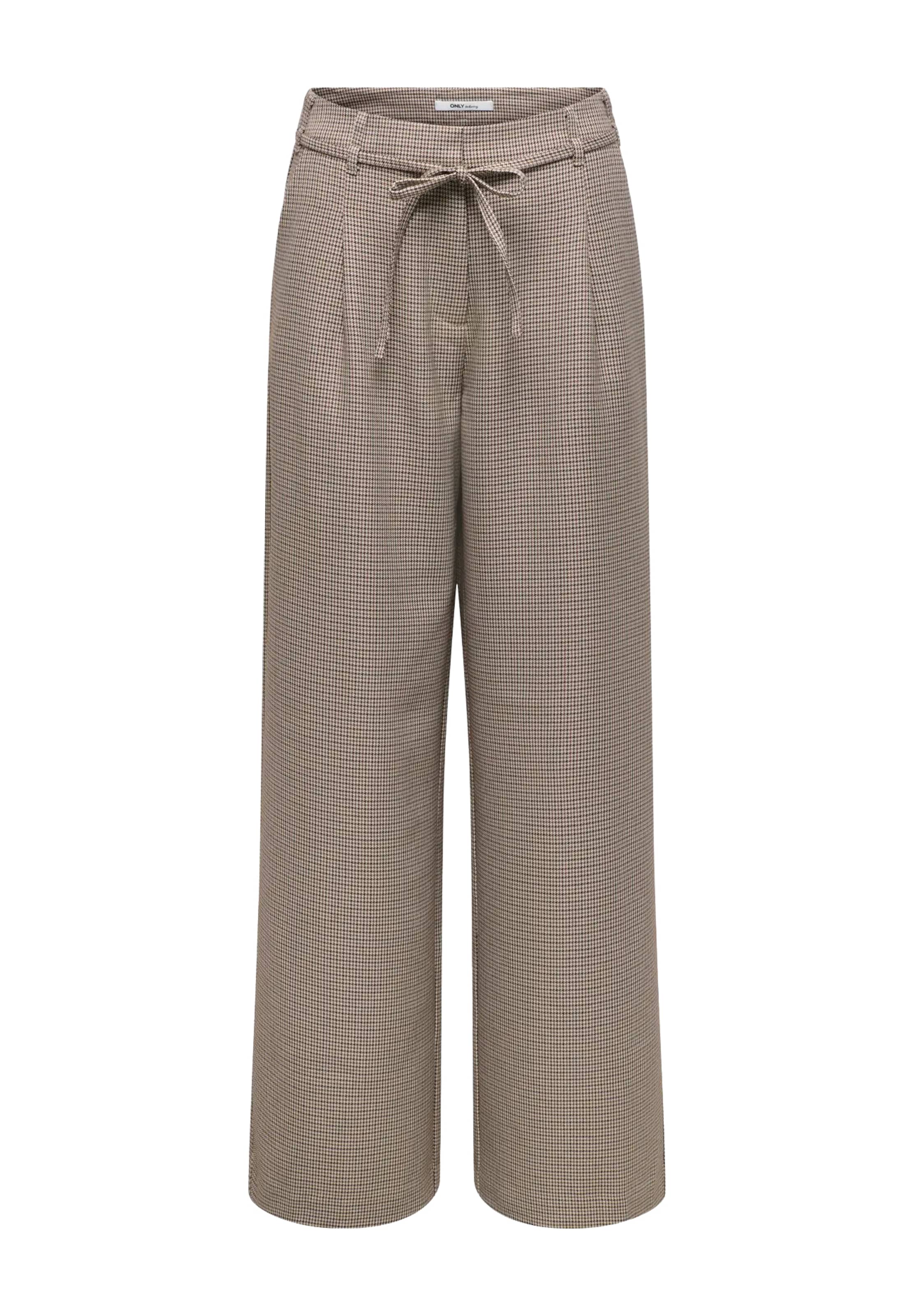 Wide Leg Pantalon à pince 'ONLMIRIA' ONLY en beige : devant