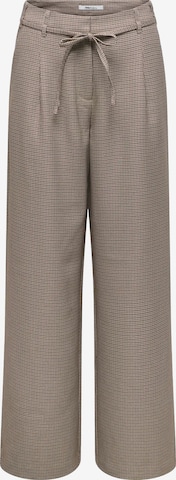 ONLY Wide leg Bandplooibroek 'ONLMIRIA' in Beige: voorkant