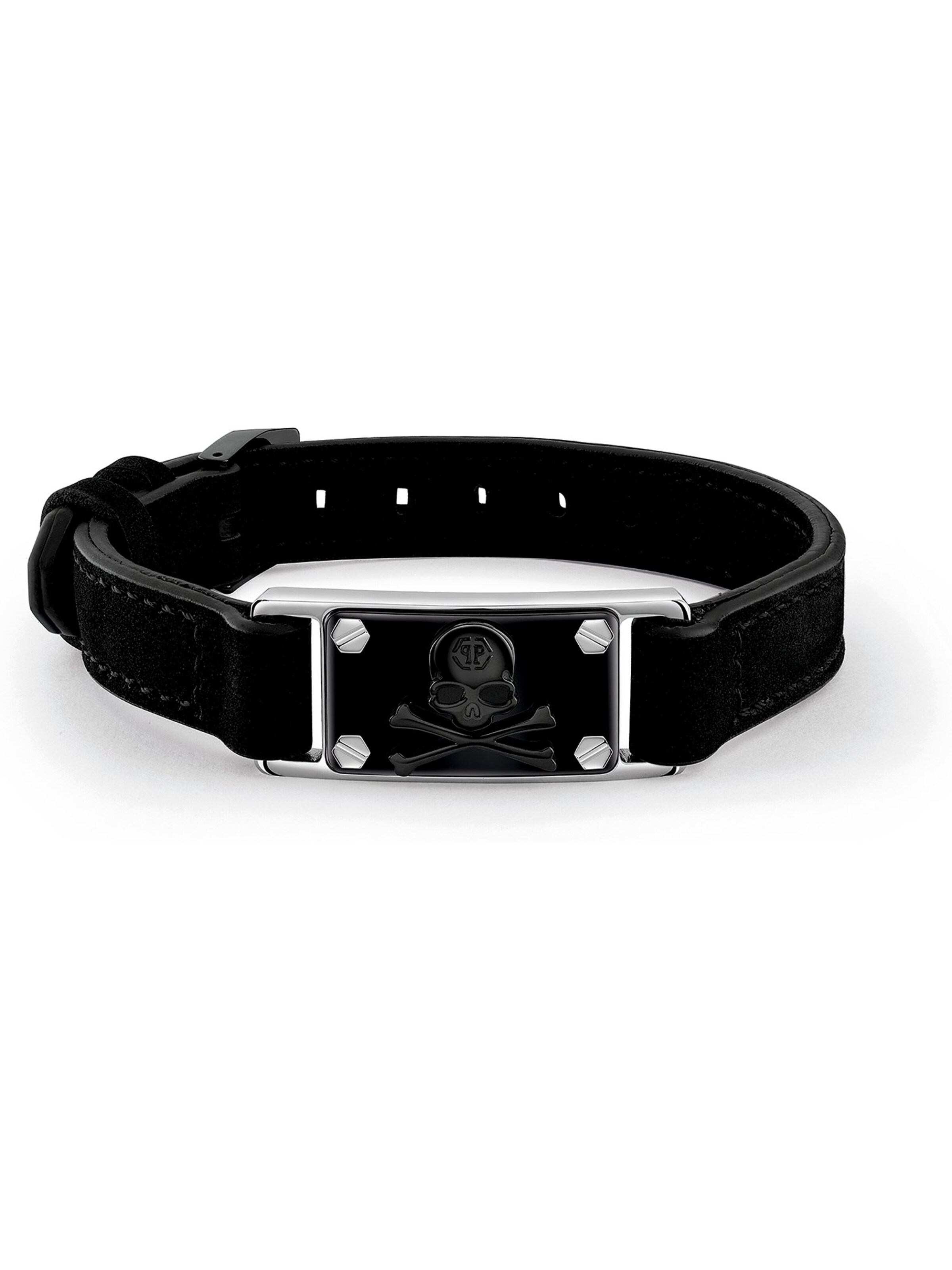 Bracelet Philipp Plein en noir : devant