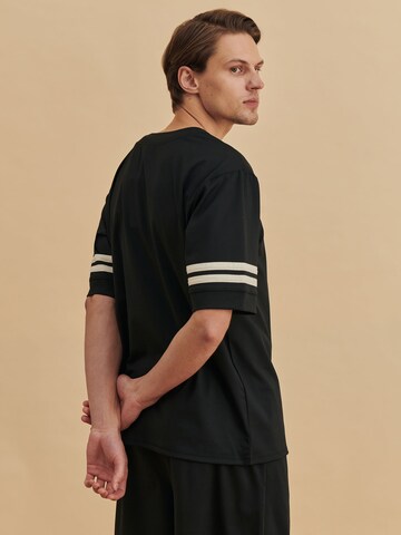 DAN FOX APPAREL Shirt 'Qirin' in Zwart