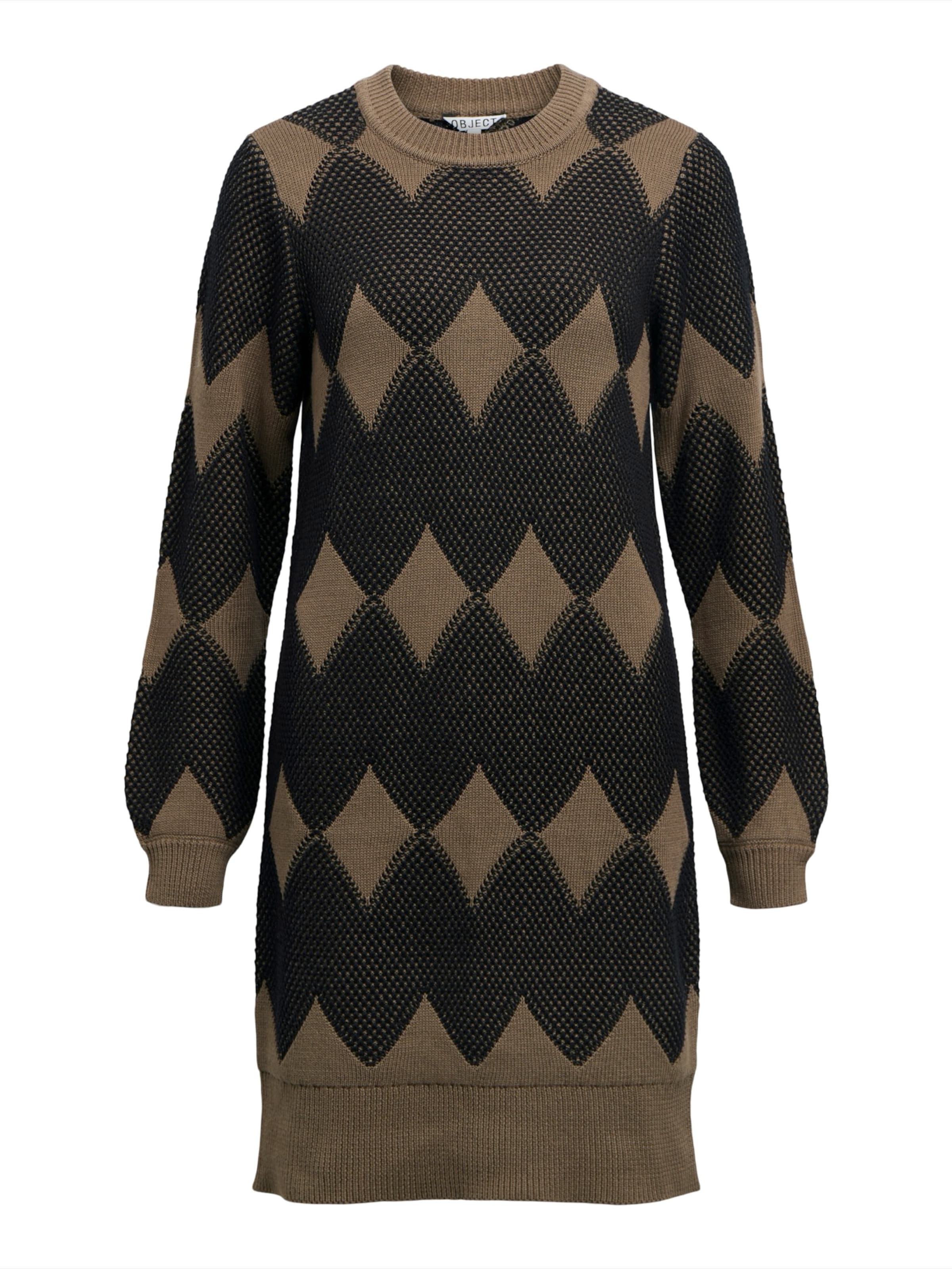 OBJECT Strikkjole i sort: forside