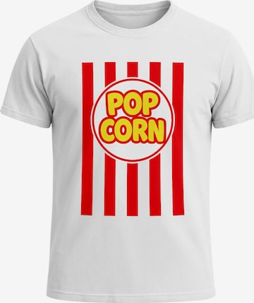 MoonWorks Shirt 'Popcorn' in Weiß: Vorderseite
