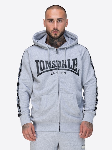 LONSDALE Sweat jacket 'BIGTON' in Grey: front