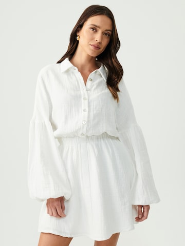St MRLO Skjortklänning 'TOPEKA' i vit: framsida