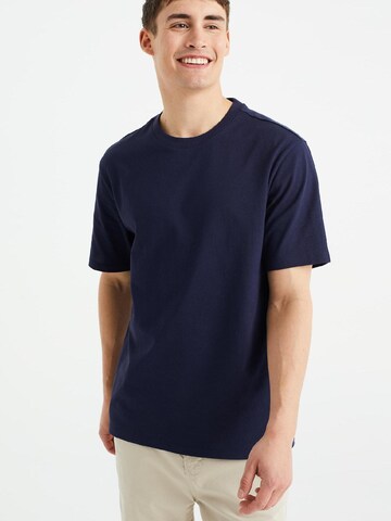 T-Shirt WE Fashion en bleu : devant