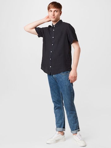 CAMP DAVID Regular fit Button Up Shirt in Black