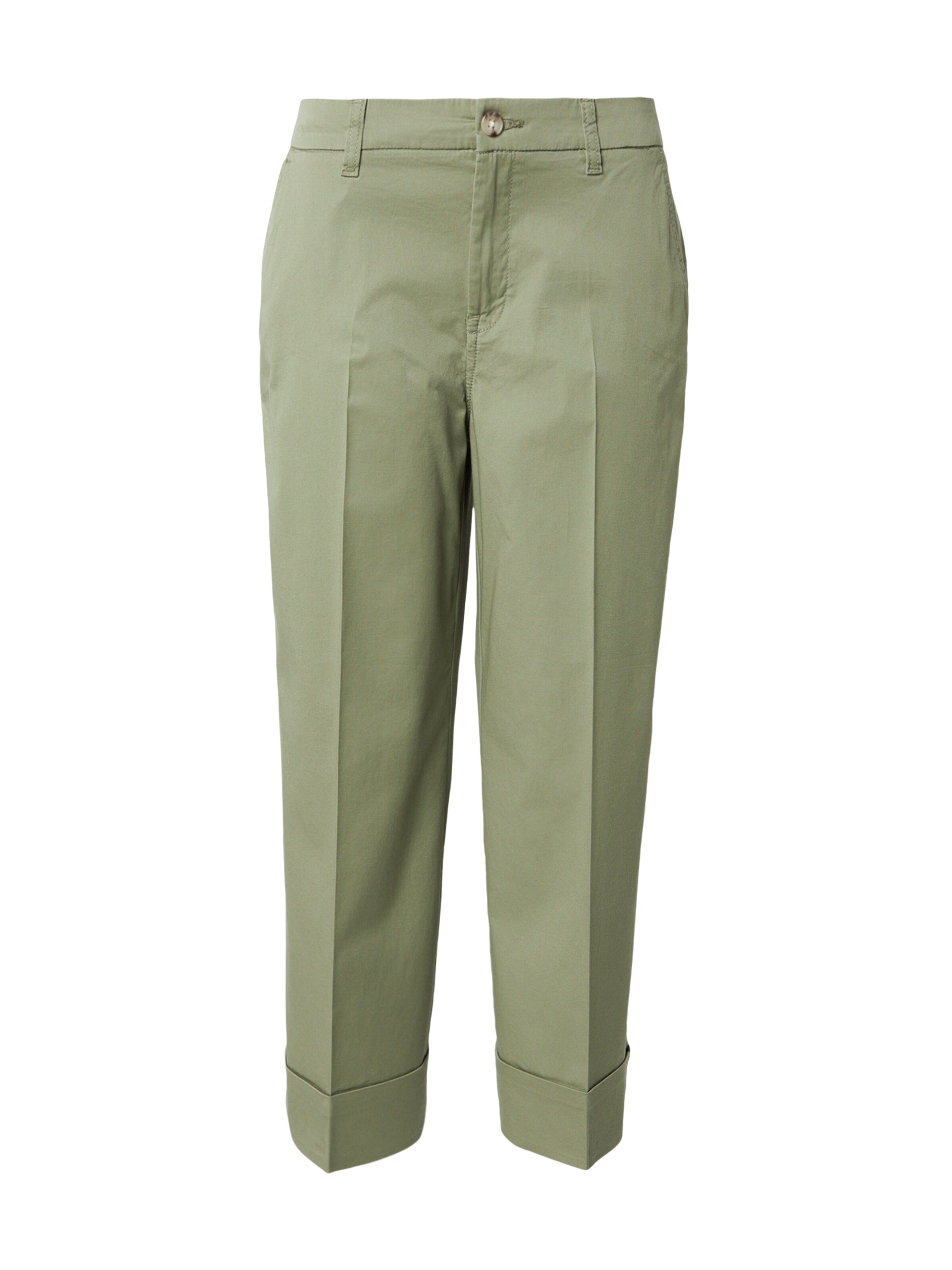 s.Oliver Παντελόνι με τσάκιση σε πράσινο: μπροστά