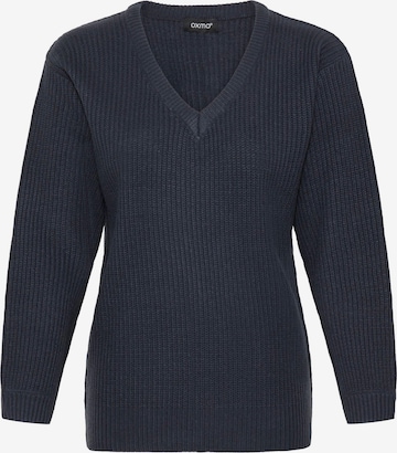 Oxmo Strickpullover ' OXISANDIE LS ' in Blau: Vorderseite