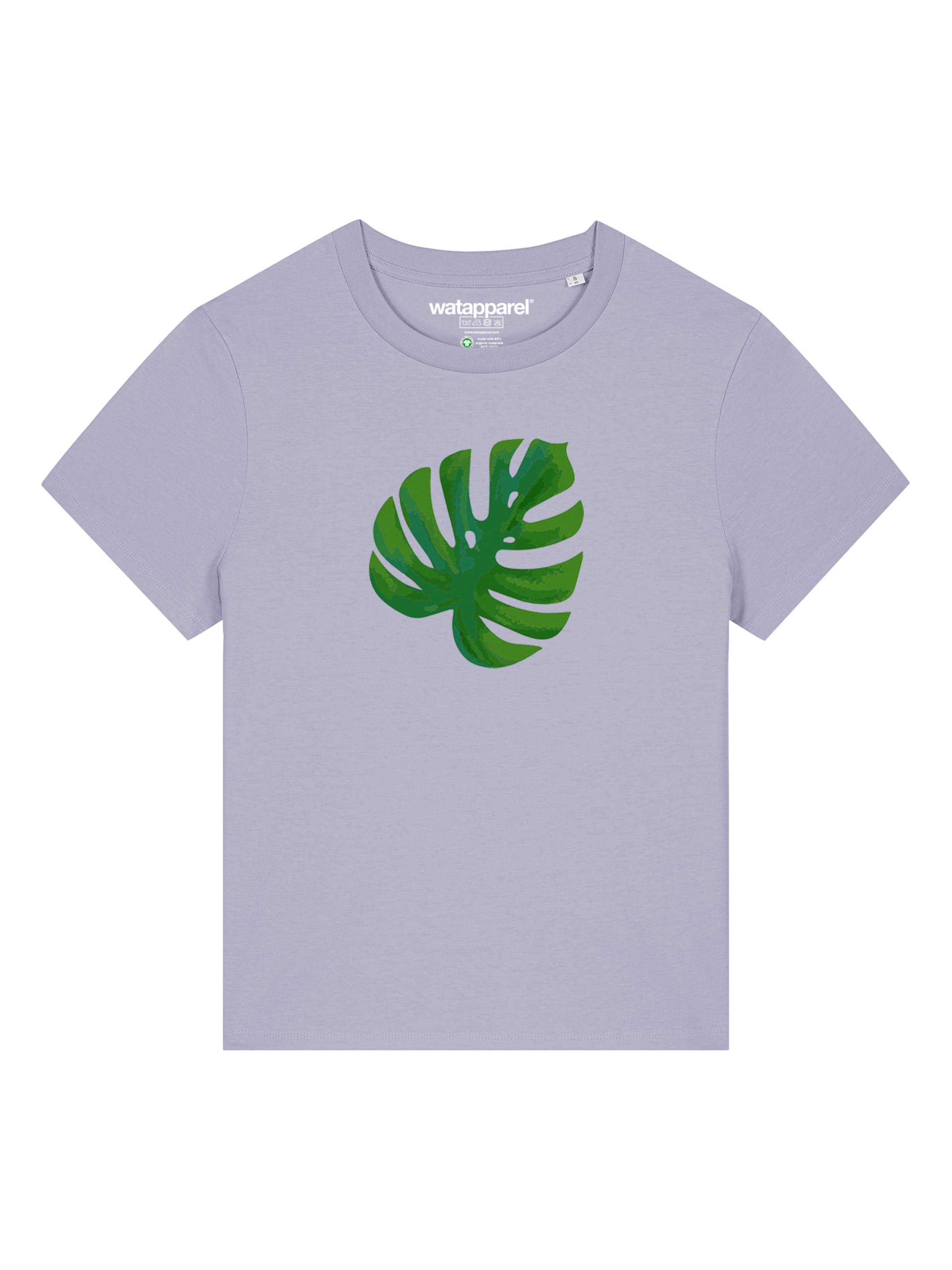 Maglietta 'Monstera 2.0' di Watapparel in lilla: frontale