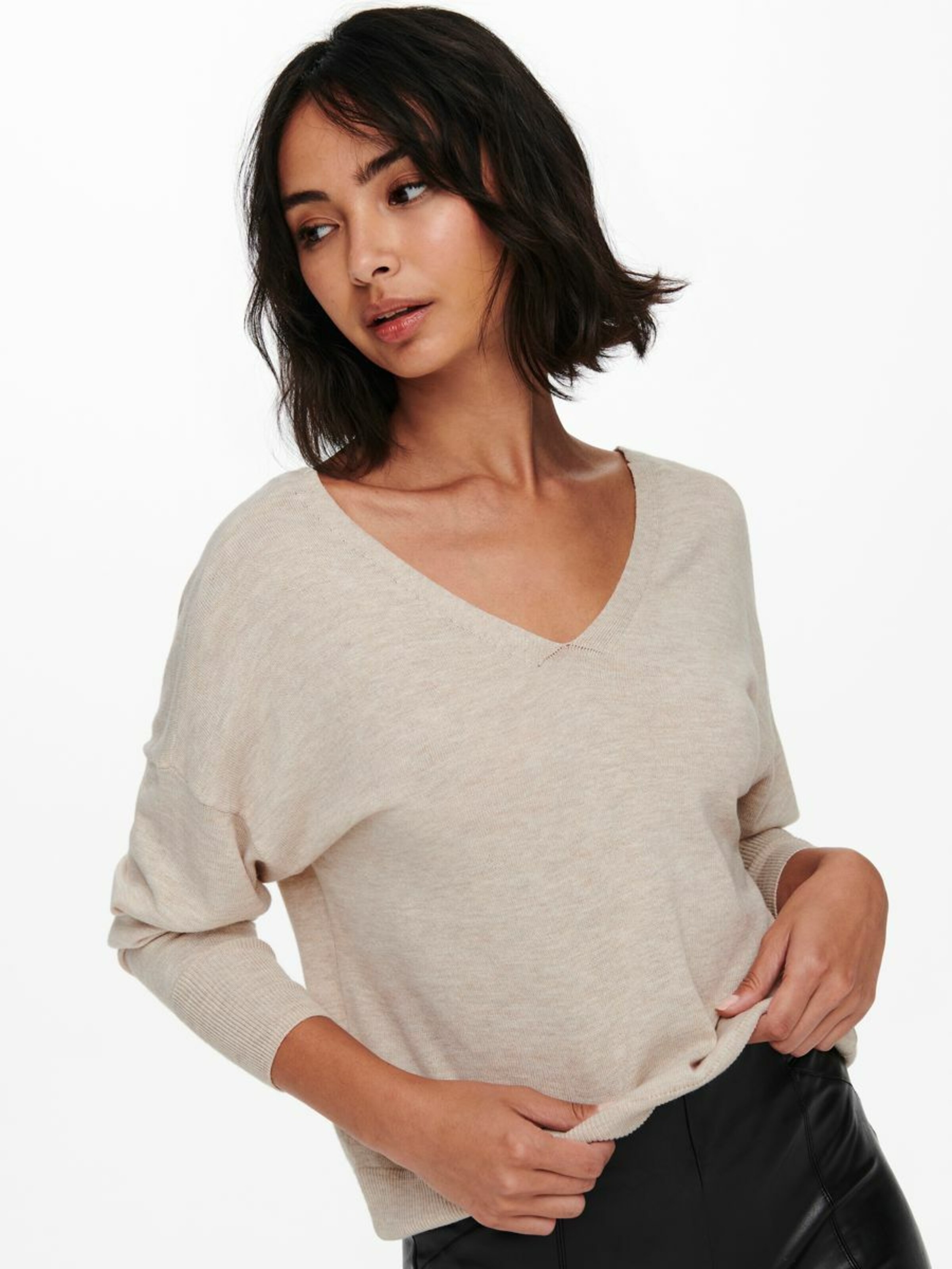 ONLY Pullover Alona in Beige 