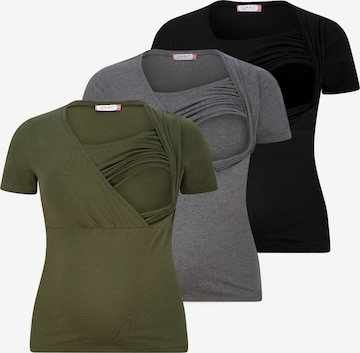 M.M.C. Shirt 'Stillshirt Umstandsmode' in Grey: front