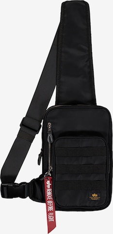 ALPHA INDUSTRIES Τσάντα ώμου σε μαύρο: μπροστά