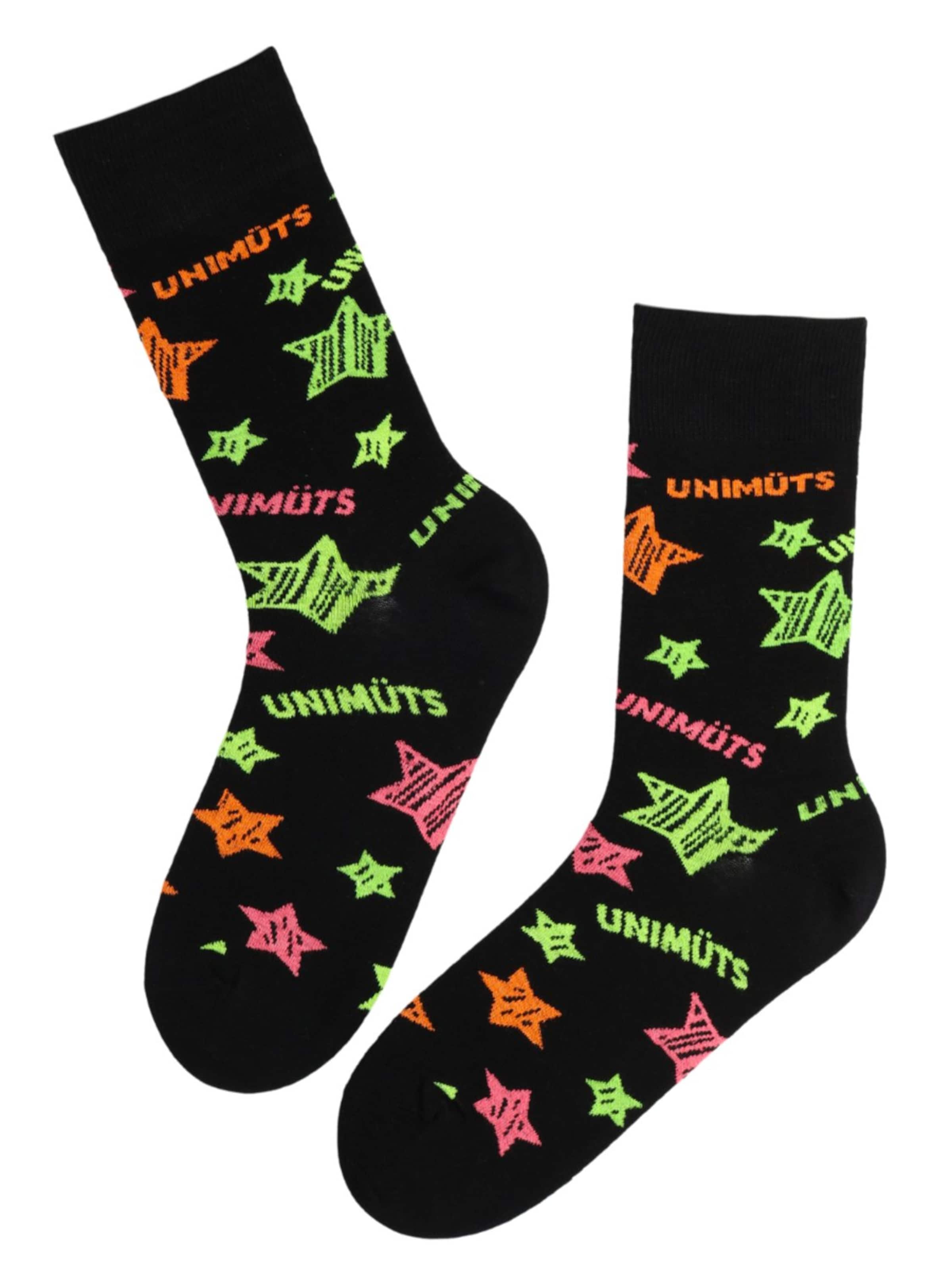 Sokisahtel - Calcetines 'UNIMÜTS cotton socks with stars' en negro: frente