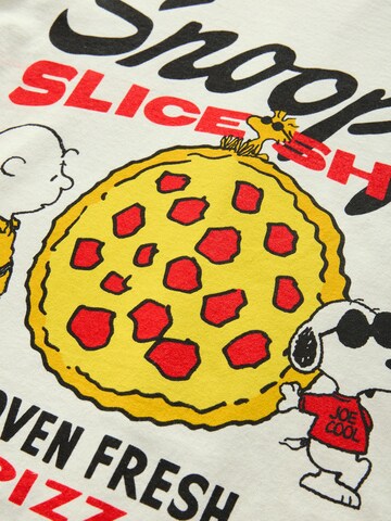 Next T-Shirt 'Snoopy Pizza' in Beige