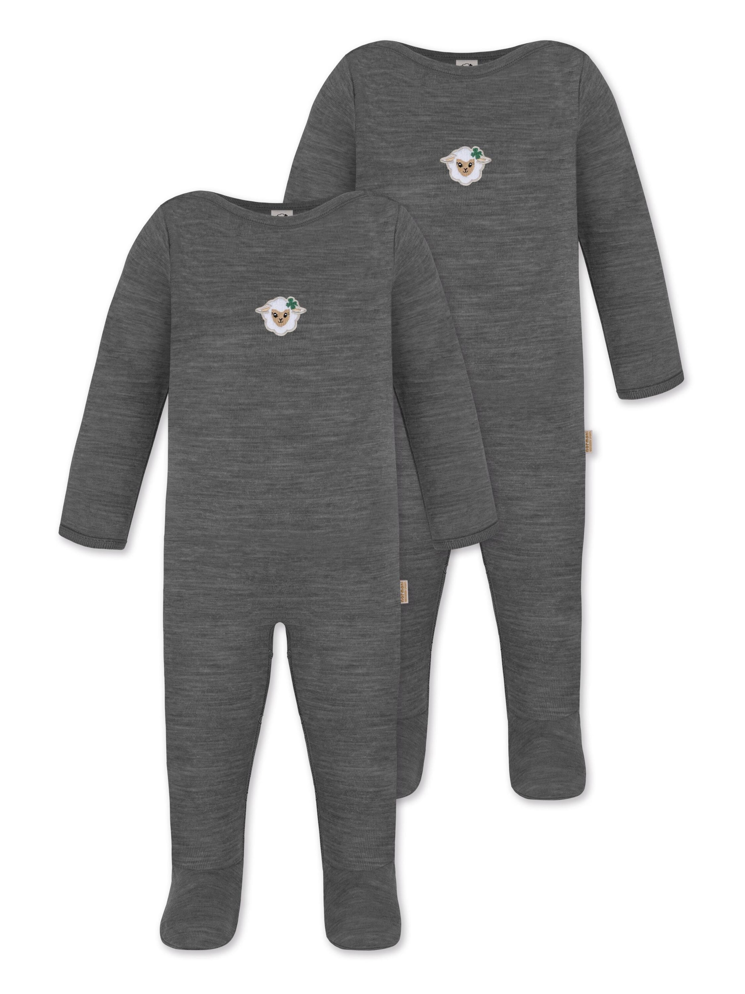 Barboteuse / body 'Levin' normani en gris : devant