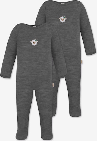 normani Strampler 'Levin' in Grau: Vorderseite