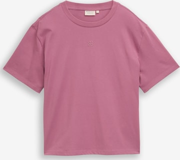T-shirt TOM TAILOR DENIM en rose : devant