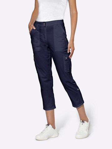 Regular Pantalon cargo heine en bleu : devant