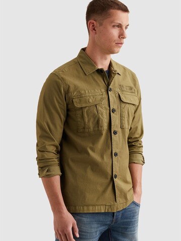 PME Legend Regular Fit Paita 'Shirt jacket with chest pockets and badge on the sleeve' värissä ruskea