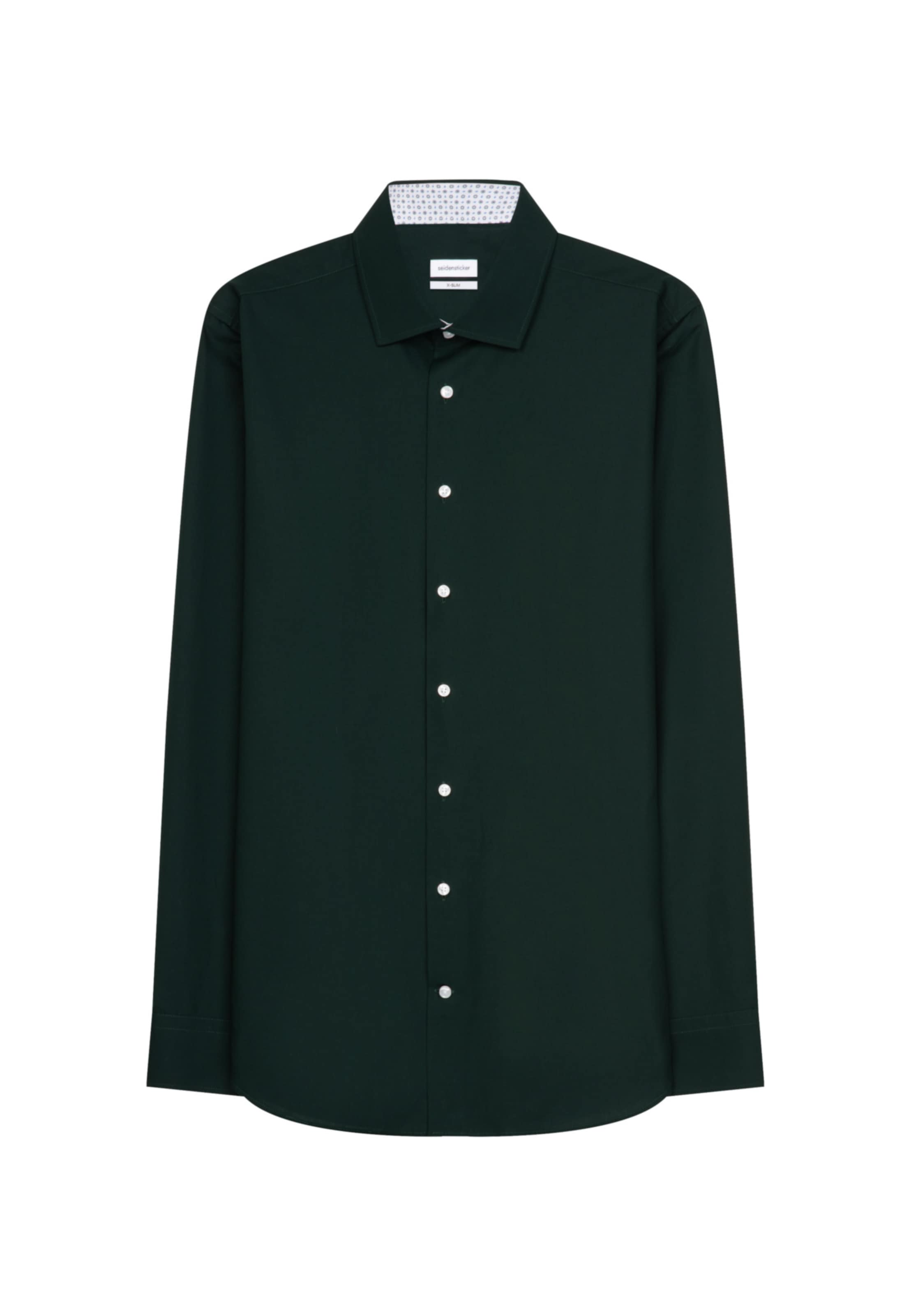 SEIDENSTICKER Slim Fit Hemd in Grün: Vorderseite