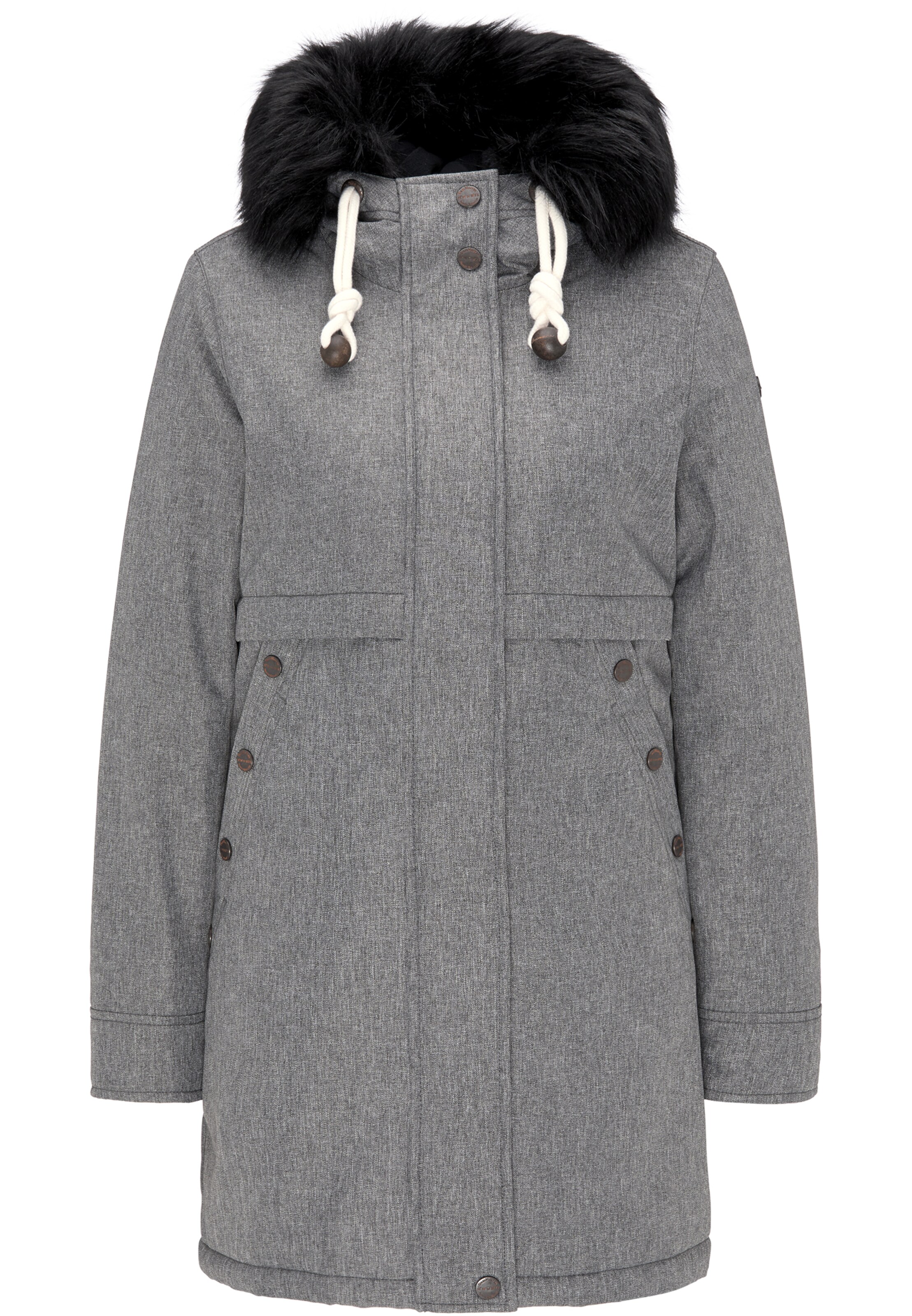 Parka de iarnă de la DreiMaster Klassik pe gri: față