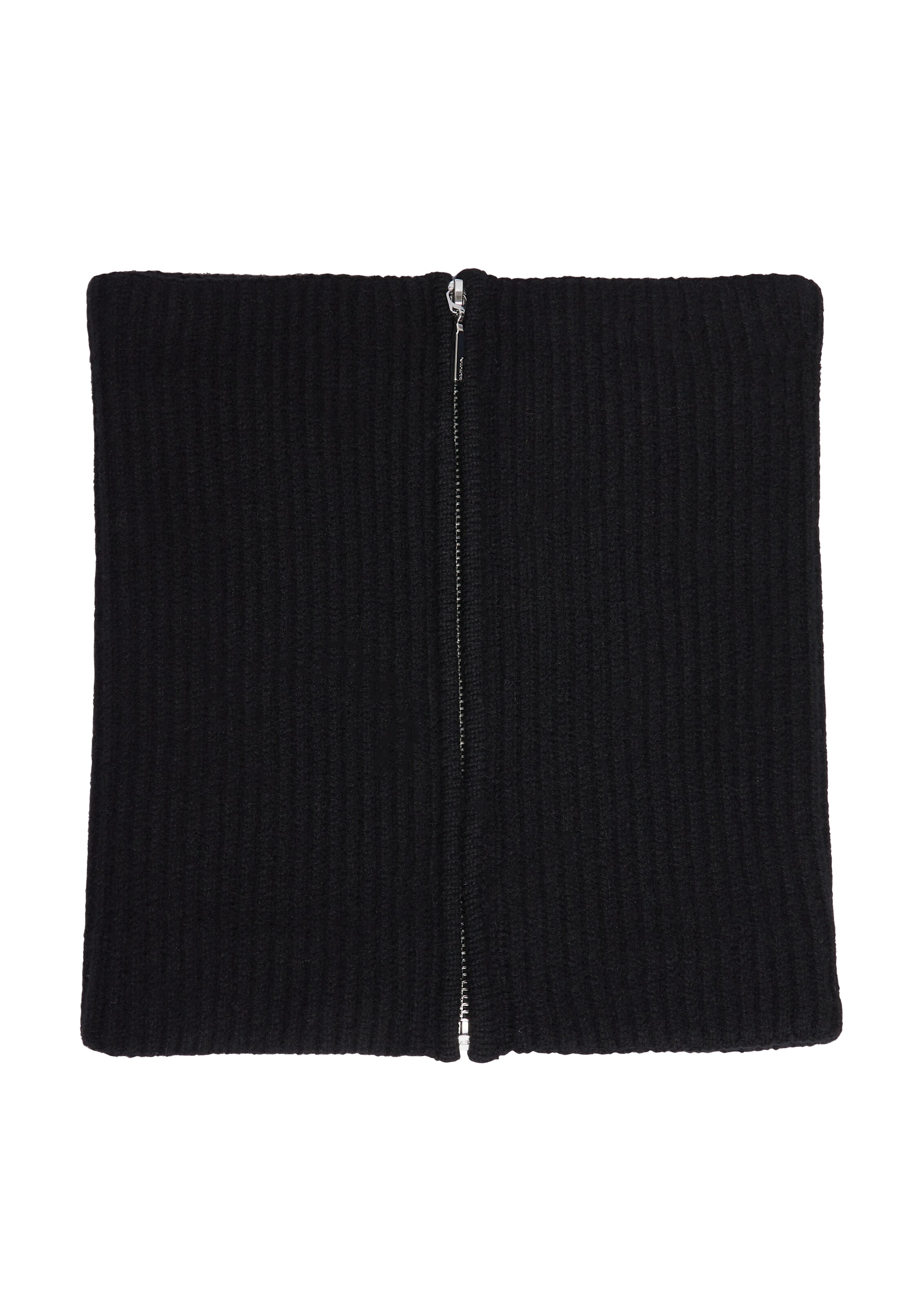 Écharpe tube COMMA en noir : devant