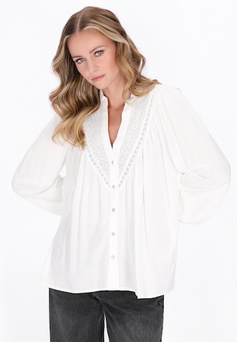 DreiMaster Vintage Blouse in White: front