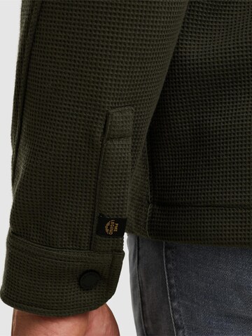 Maglietta 'Shirt jacket with waffle texture' di PME Legend in verde