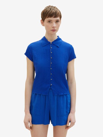 TOM TAILOR DENIM Blouse in Blue: front