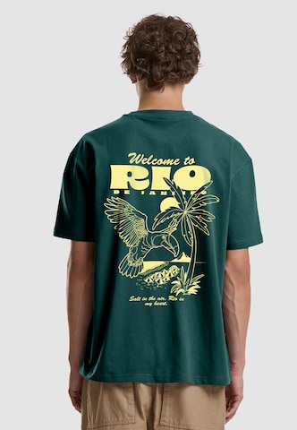 T-Shirt 'Welcome to Rio' Mister Tee en vert : devant