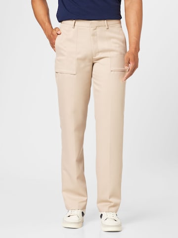 Regular Pantalon chino TOPMAN en beige : devant