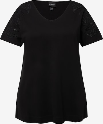 T-shirt Ulla Popken en noir : devant