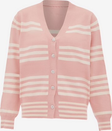 ZITHA Knit Cardigan in Pink: front