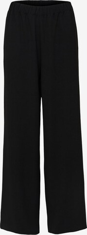 Pantalon 'Tinni' SELECTED FEMME en noir : devant