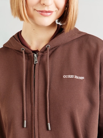 GUESS JEANS Sweat jacket in Brown
