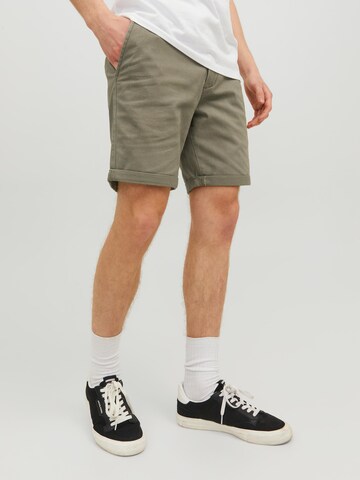 JACK & JONES Normální Chino kalhoty 'DAVE' – zelená