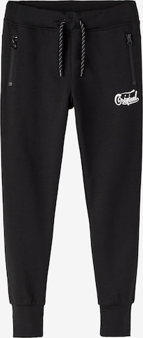 NAME IT Tapered Pants 'Nero' in Black: front